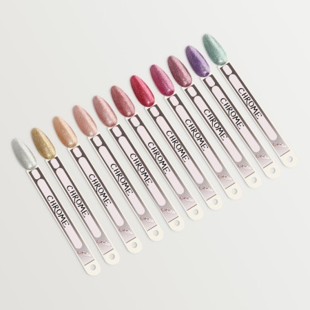 Nail varnish gel, Chrome, shimmer, 3 phase, 8ml, led/uv, lilac color (003)-12