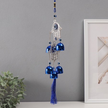 Wind music Metal from the evil eye "Hand of Fatima" 5 bells 6x45 cm