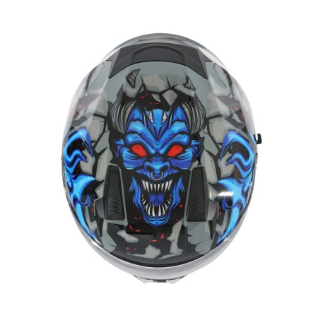 The helmet integral with two visors, size L (59-60), BLD-M67E model, black and blue-8