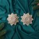 Jewelry decoration "Multi -layer shine" (set 2 pcs) on clamps, 11x11 cm, gold