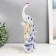 Souvenir Ceramics "Pavlin on a tree" Blue with gold 29x12x7.3 cm