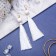 Earrings Assorted the “brushes” Agatha, white color in gold, l brush 6.5 cm