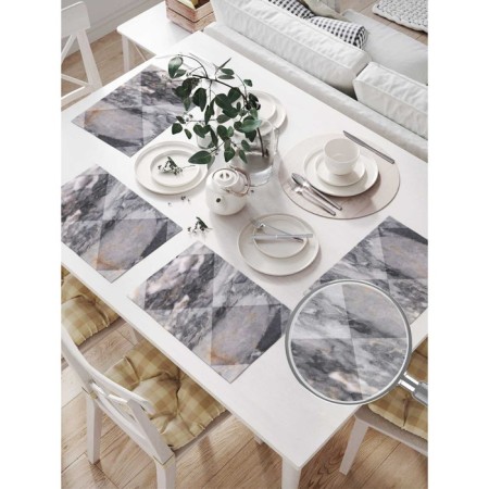Set of napkins for setting the table "Tile marble", rectangular, size 32x46 cm, 4 pcs-1