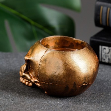 Skull Skull Bronze, 9x7x5cm-3