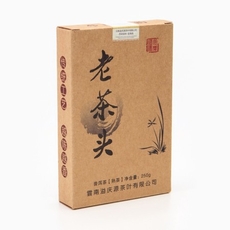 Chinese sustained black tea "Shu Puer Lao Cha, 250 g, 2008, Yunnan, brick