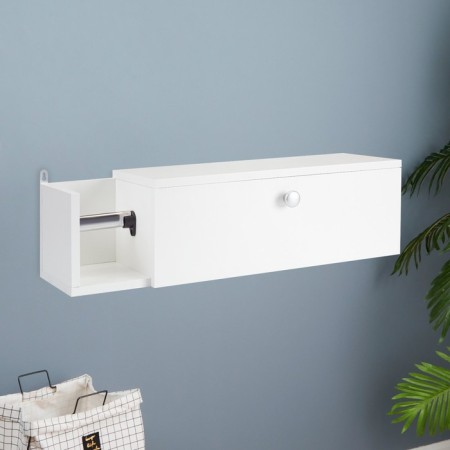 Bathroom cabinet white with a paper holder, 21 x 20 x 70 cm-1