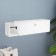 Bathroom cabinet white with a paper holder, 21 x 20 x 70 cm