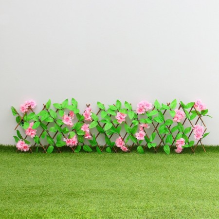 Decorative fence, 110 × 40 cm, "pink flowers", Greengo