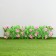Decorative fence, 110 × 40 cm, "pink flowers", Greengo