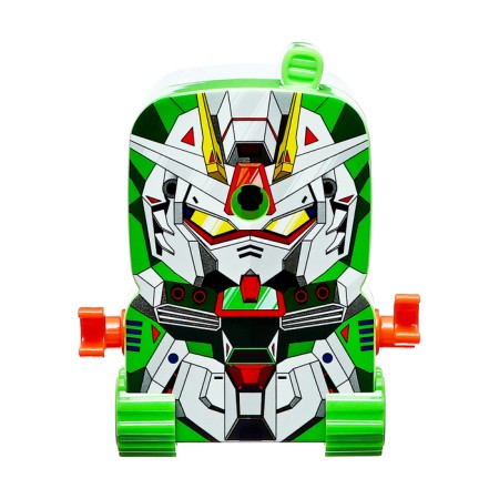 Mechanical sharpener with container, green robot-2