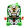Mechanical sharpener with container, green robot