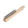 Metal manual tundra brush, hardened wire, wooden handle, 4-row