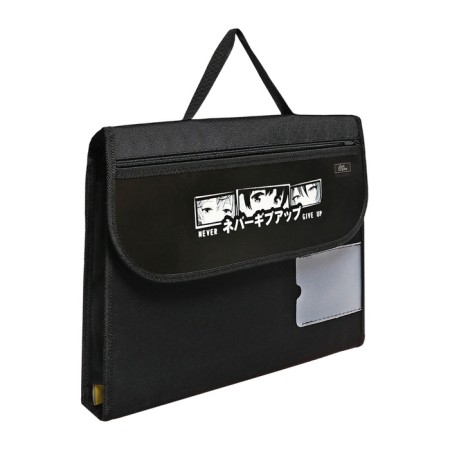 A4 labor folder, PVC textiles, with handles, folding, on Velcro, with a filling of 10 items, calligrata, PTR-10, "anime"-1