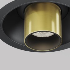 The built-in lamp Technical C140rs-L200-7W4K-BBS, LED, 7 W, 30x30x216 mm, 510 lm, 4000k, black, brass