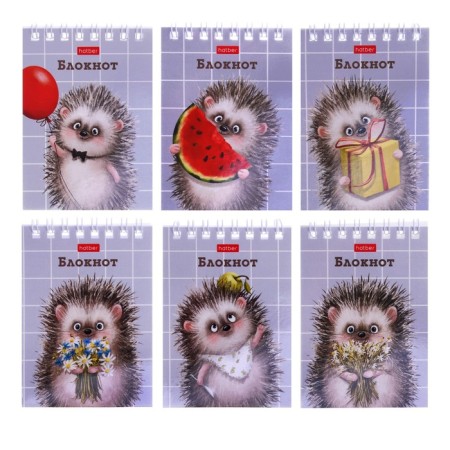 Notepad A7, 40 sheets on the crest in the cage "It is good to be a hedgehog", the cover coated cardboard, an offset block 65 g/m2