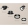 A set of a built -in rotary lamp with AMBRELLA LIGHT, Techno, XM8102526, Black Black Sand