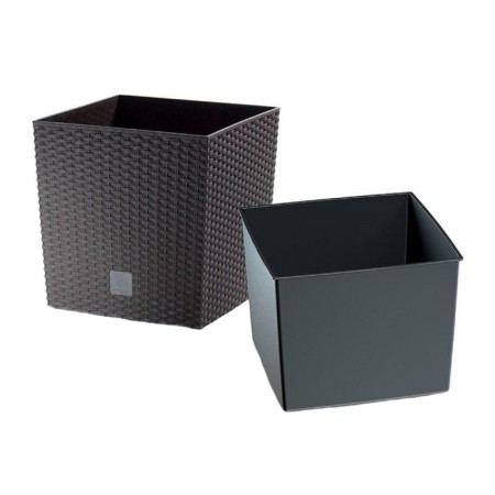 Kashpo Rato Low, 2 subjects: internal and outer capacitance, 11 and 15.8 l, color Venge-2