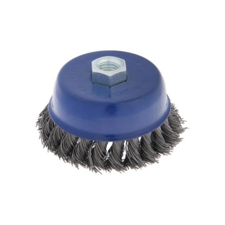 Metal brush for ushm tundra, twisted wire, "cup", M14, 100 mm