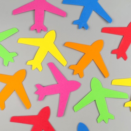 Set of figures from EVA "Airplane", 12 pcs., Mix color