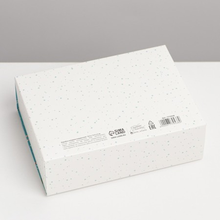 Folding double -sided box “Shard with snow”, 16.5 x 12.5 x 5 cm, New Year-5