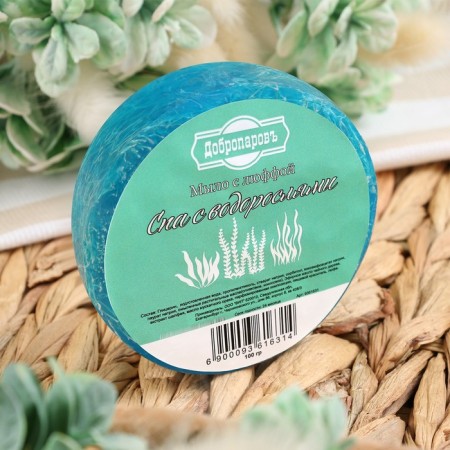 Massage soap with Luffa "Spa with algae" 100 g "Dobroparov"-1