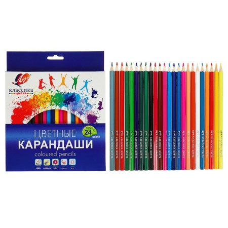 Color pencils 24 colors "Classic", hexagonal