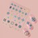 Nail stickers "stained glass", voluminous, blue/yellow/green color