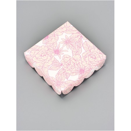 Cookie box, confectionery packaging, "with love", 12 x 12 x 3 cm-3