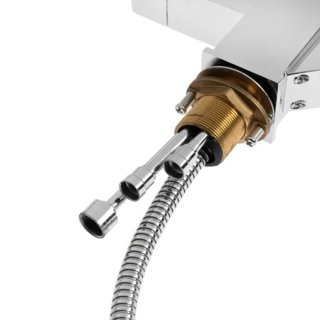 Accoona A4491 kitchen mixer, with hygienic shower, brass, chrome-8