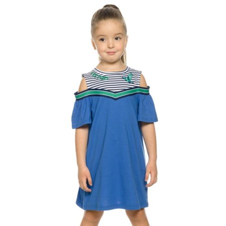 Dress for girls, height 92 cm, blue color