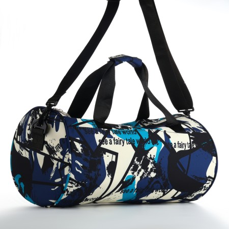 Sports bag, textura, average size, green/white color-2
