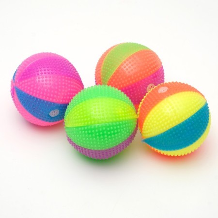 Ball glowing for dogs "circus", tpr, 6.5 cm, mix of flowers-3