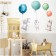 Stick plastic interior color "Bunnies and balloons" 30x90 cm