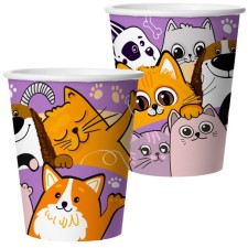 Glasses (250 ml) of the dogs of the dog, 6 pcs.