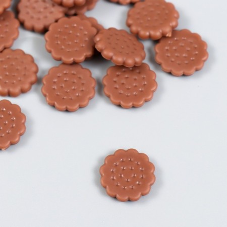 DECOR for creativity PVC "Chocolate cookie" set of 20 pcs 1.5x1.5x0.3 cm