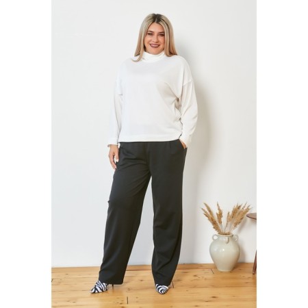 Women's turtleneck, size 62, white color-1