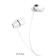 Hoco M70 headphones, wired, vacuum, microphone, jack 3.5 mm, 1.2 m, white