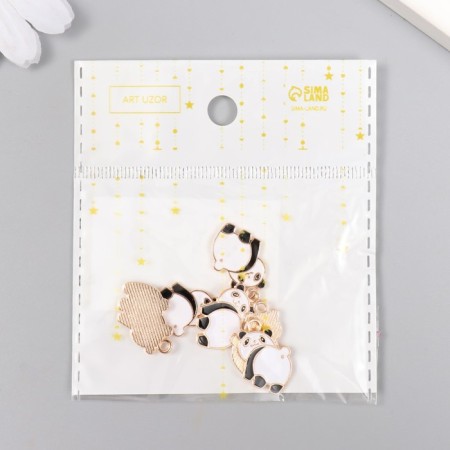 Decor for creativity metal, enamel "Popa Panda" 2.1x1.5 cm-4
