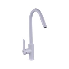 Fashun A54025-8 kitchen mixer, single-leaf, 35 mm cartridge, stainless steel, white