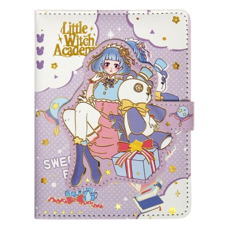 Gift notebook, A6, 100 sheets, a colored block, with a curly knife on a magnet, "anime", mix-4