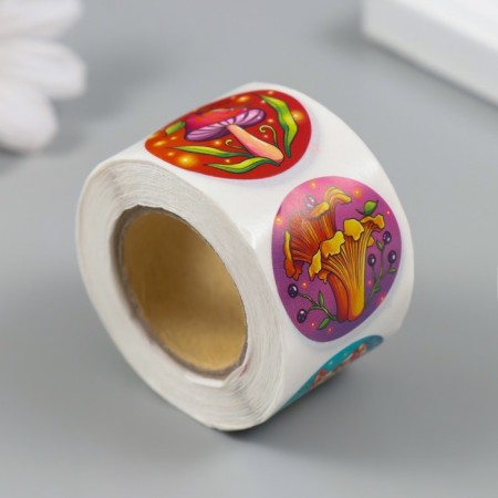 Stick Paper "Mushrooms" d = 2.5 cm 252 pcs in the roll-1