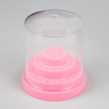 Tree stand stand, round, 48 departments, 7.5 × 7.5 cm, with a lid, in a cardboard box, pink color-1