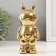 Piggy bank Ceramics "Rabbit" Gold 6x8.5x18 cm