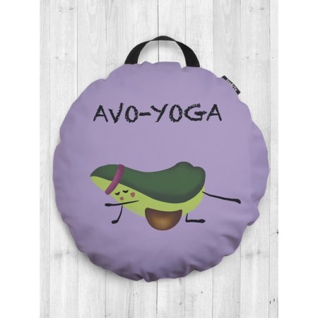 Pillow Sidue "Avocado on Yoga", decorative, D = 52 cm