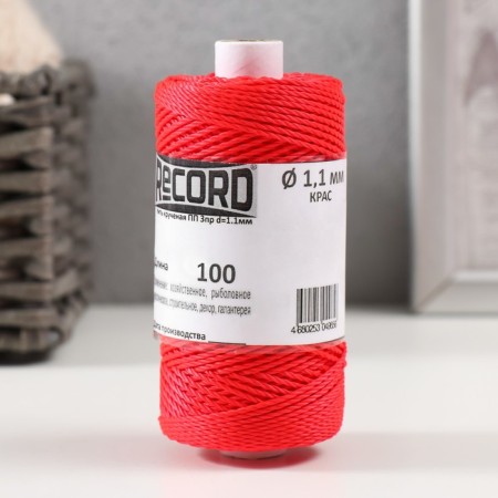 Thread twisted pp 3PR d = 1.1mm (100, beige, yellow, green, red, syn. Ts4 "set 5 pcs)-1