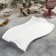 Porcelain dish, 26 × 17.5 cm, white color