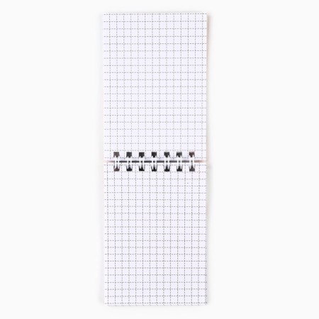 Notepad A7, 40 sheets, on a crest in a cage, a coated cover of “fluffy” mix-1
