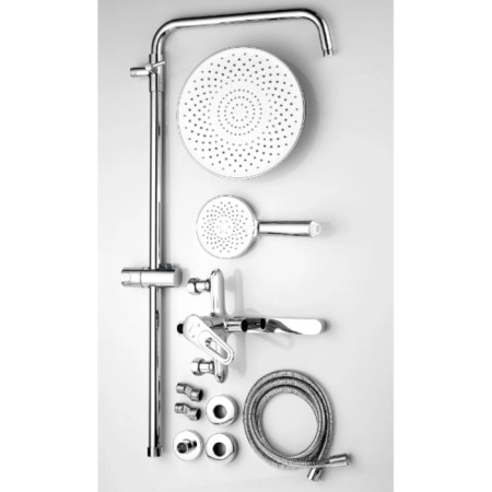 Savol S-600608A shower system, tropical shower, shower set, brass, chrome-3