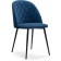 Stol on a metal frame Zest metal/velor, black/blue 50x54x81 cm