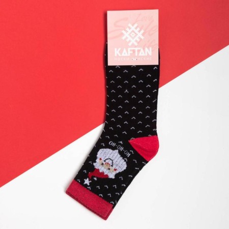 New Year's socks KAFTAN "Santa" p. 36-39 (23-25 ​​cm) 5189267-2